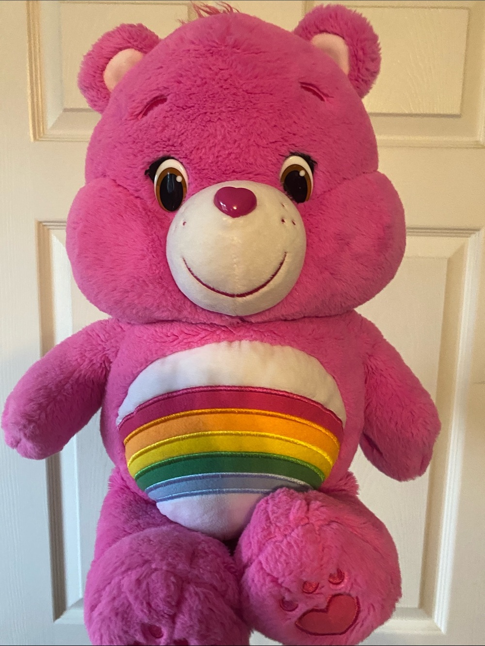 Jumbo 2015 Care Bears Cheer Bear Pink Plush